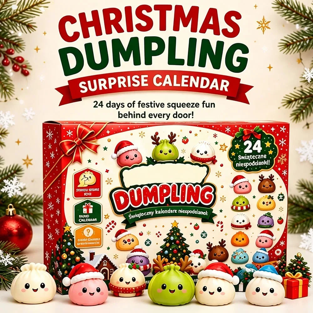 Squishy 2026 Christmas Advent Calendar, 24 Days Countdown Surprise Box, Dumpling Slow Rebound Squishies Squeeze Sensory Gift
