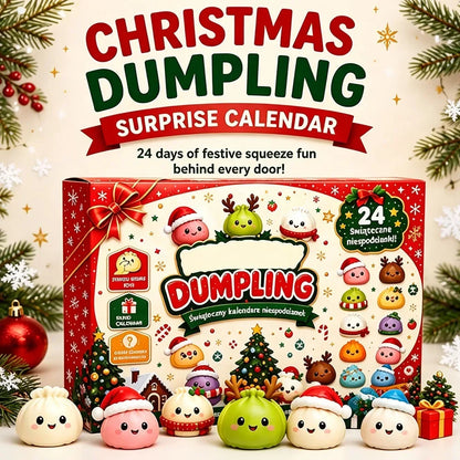 Squishy 2026 Christmas Advent Calendar, 24 Days Countdown Surprise Box, Dumpling Slow Rebound Squishies Squeeze Sensory Gift