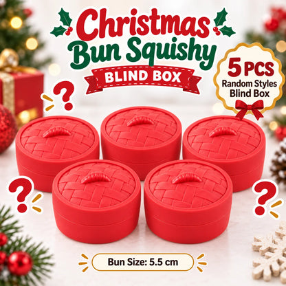 1-5PCS Christmas Dumpling Squishy Blind Box TPR Slow Rising Squeeze Fidget Sensory Stress Relief Holiday Surprise Gift Set