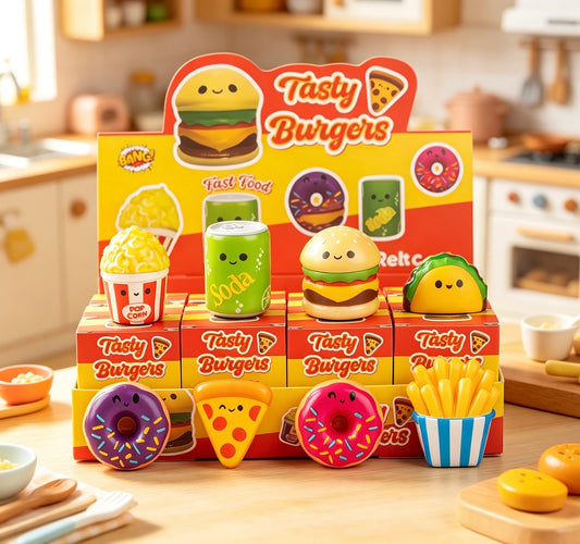 12Pcs Mini Food Squishy Toys, Slow Rising PU Squeeze Toys, Random Styles Gift Box, Stress Relief Gift for Christmas & Birthday