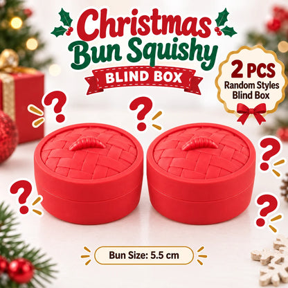 1-5PCS Christmas Dumpling Squishy Blind Box TPR Slow Rising Squeeze Fidget Sensory Stress Relief Holiday Surprise Gift Set