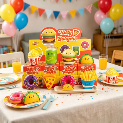 12Pcs Mini Food Squishy Toys, Slow Rising PU Squeeze Toys, Random Styles Gift Box, Stress Relief Gift for Christmas & Birthday